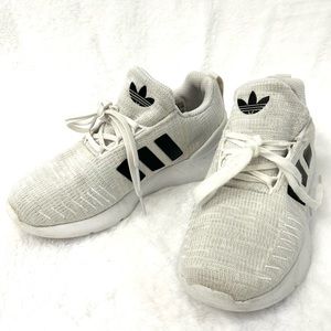 Adidas Swift Run 22 J Running Sneakers Gray Black GW8183 Track Shoe